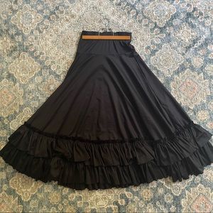 Black ballroom practice skirt